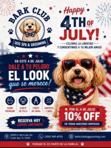 Celebrate the 4th of July with Bark Club Dog Spa