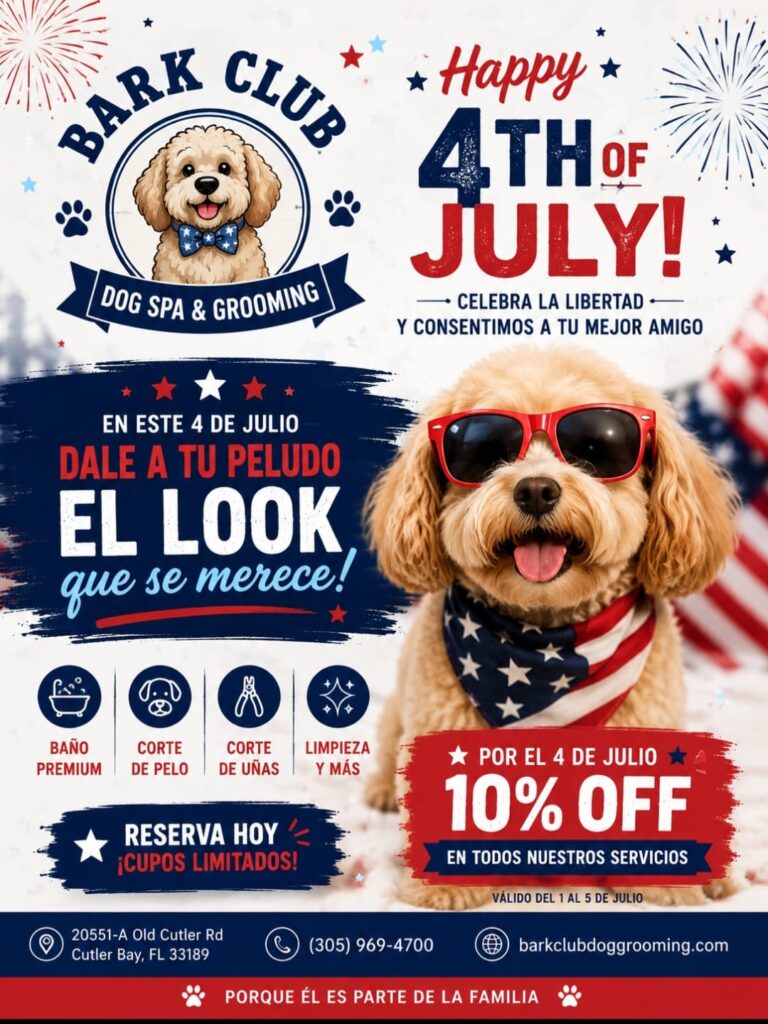 Celebrate the 4th of July with Bark Club Dog Spa