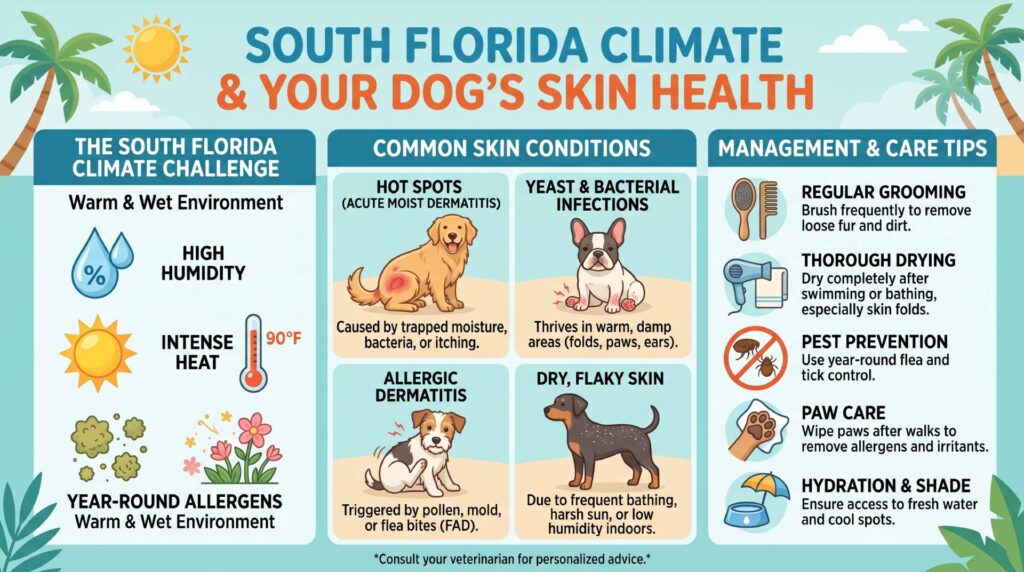 South Florida Climate and Your Dog’s Skin: A Practical Guide to Preventing Hot Spots in Cutler Bay